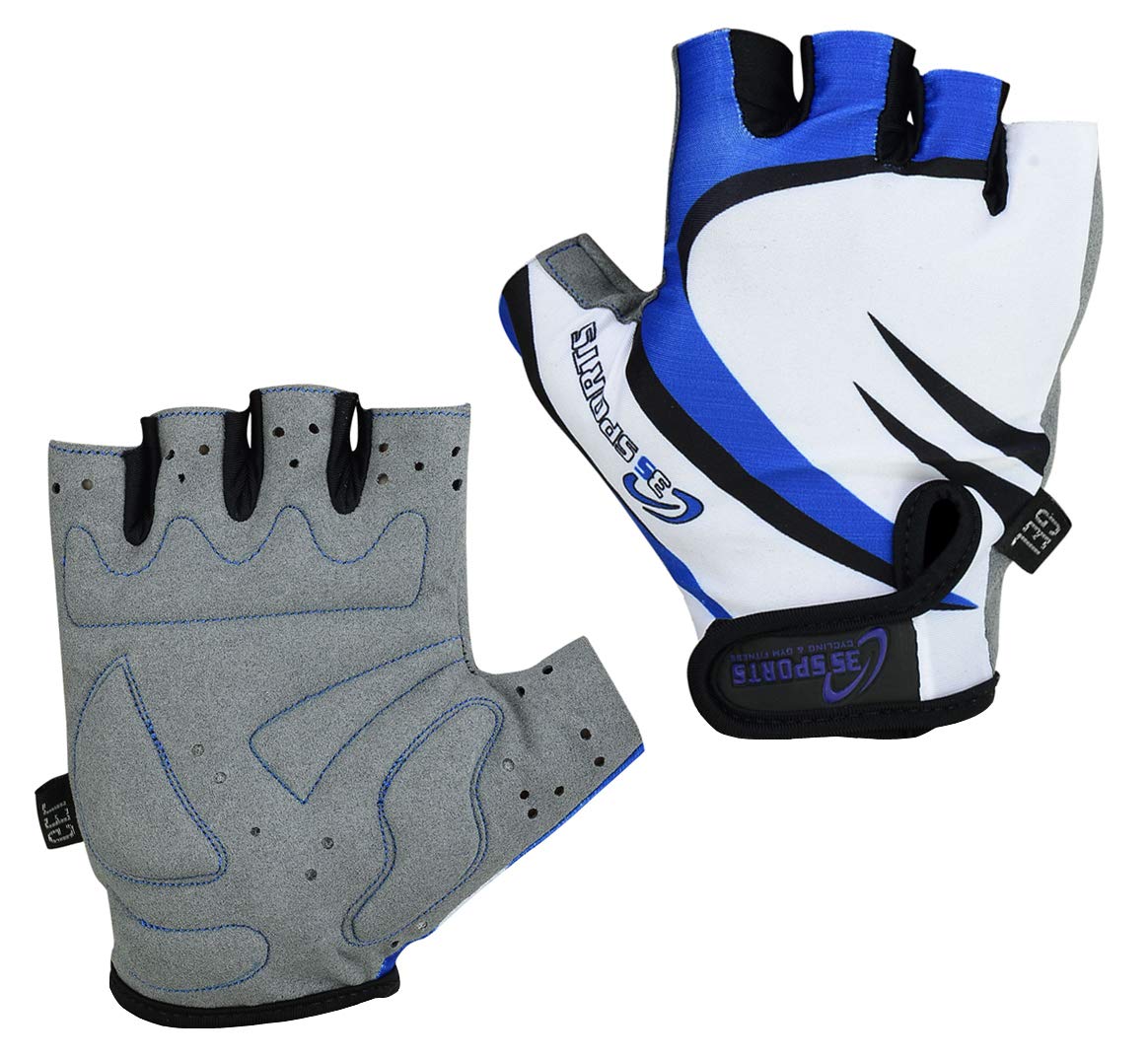 3S Sports Men’s Cycling Half Finger Gloves Bicycle Gel Padded Fingerless Glove For Bike Riding Sports