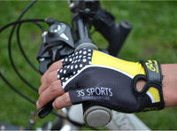 3S Sports Kids Padded Cycling Gloves Half Finger Mountain Bike Road MTB Biker Glove Cycle Bicycle BMX Riding Sports Outdoor Activities Sportswear Mitten for Boys and Girls