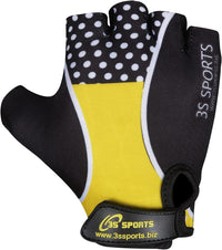 3S Sports Kids Padded Cycling Gloves Half Finger Mountain Bike Road MTB Biker Glove Cycle Bicycle BMX Riding Sports Outdoor Activities Sportswear Mitten for Boys and Girls
