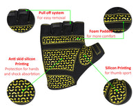 3S Sports Kids Cycling Half Finger Gloves Bicycle Mountain Bike Riding Outdoor Sports Short Fingers Glove Camping Hiking Climbing Mittens For Boys & Girls