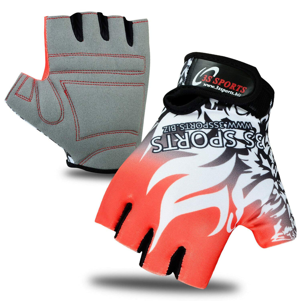 3S Sports CHILDREN KIDS BOYS GIRLS CYCLING PADDED GLOVES BMX BIKE CYCLE BICYCLE GLOVES