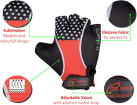 3S Sports Kids Padded Cycling Gloves Half Finger Mountain Bike Road MTB Biker Glove Cycle Bicycle BMX Riding Sports Outdoor Activities Sportswear Mitten for Boys and Girls