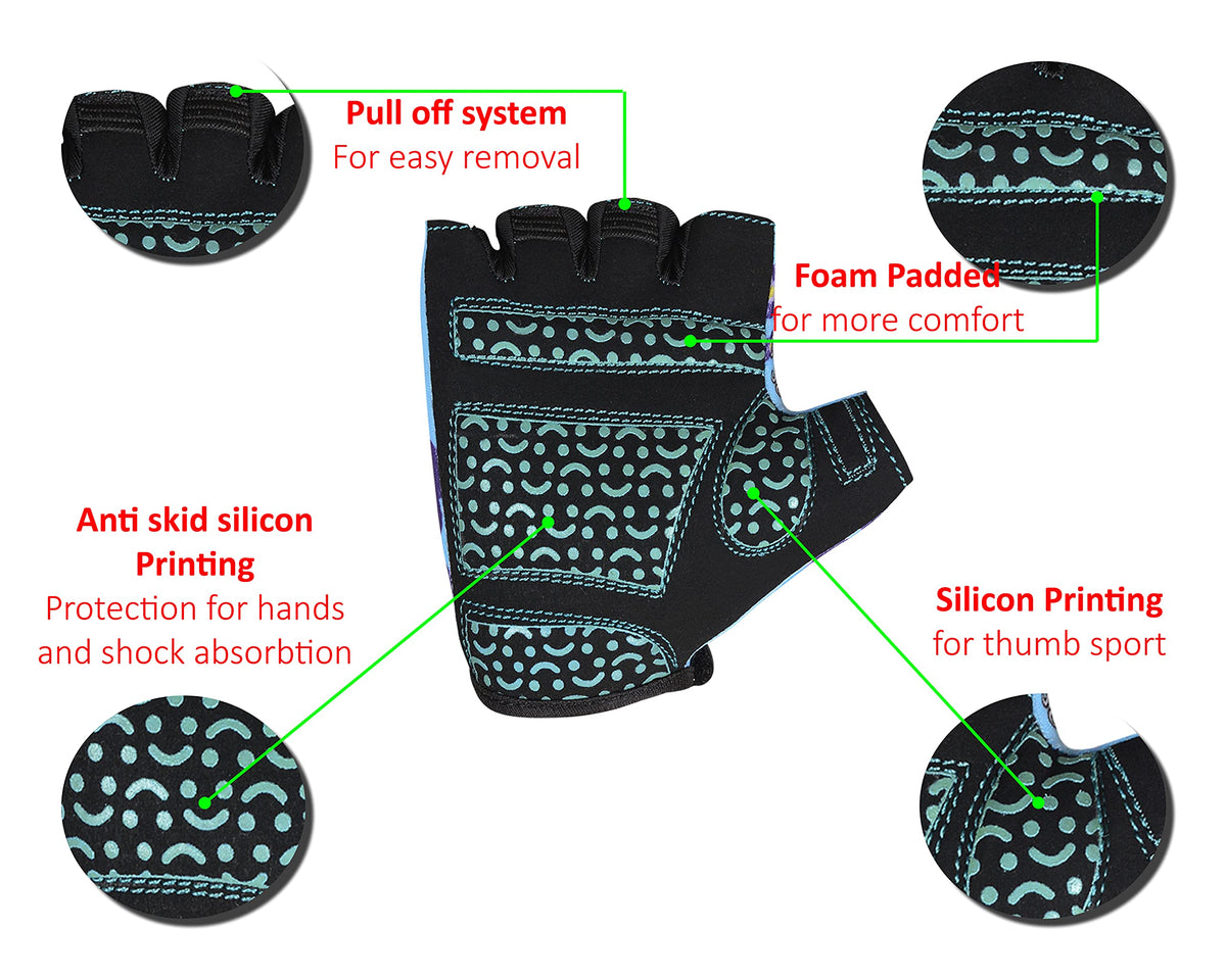 3S Sports Kids Boy's Girl's Cycling Gloves Mountain Bike Half Finger Bicycle Padded Glove Sportswear Mittens For Road Riding Biking & Outdoor Sports