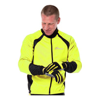 3S SPORTS Men's Cycling Jacket Windproof Waterproof Wind Stopper Fleece Thermal Long Sleeve Winter Jackets Windproof Bike Coat For Running Biking Hiking Riding Outdoor Sports