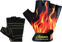 3S Sports CHILDREN KIDS BOYS GIRLS CYCLING PADDED GLOVES BMX BIKE CYCLE BICYCLE GLOVES FLAME