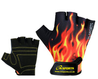 3S Sports CHILDREN KIDS BOYS GIRLS CYCLING PADDED GLOVES BMX BIKE CYCLE BICYCLE GLOVES FLAME