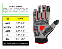 3S Sports Men’s Cycling Gloves Motorbike Full Fingers Windproof Gel Padded Touch Screen MTB Winter Glove For Motorcycle Biking Driving Camping Running Hiking Hunting Outdoor Sports