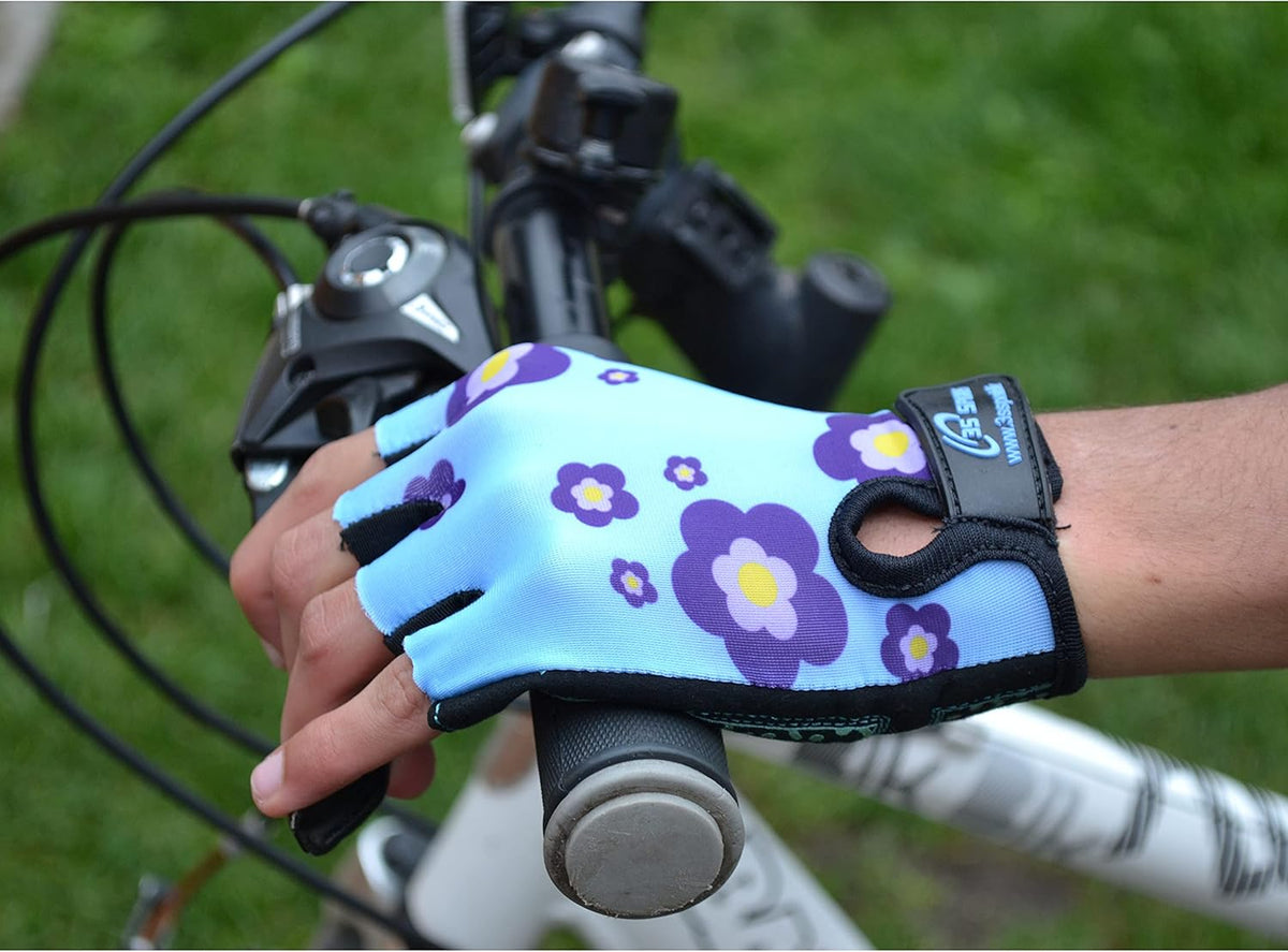 3S Sports Kids Boy's Girl's Cycling Gloves Mountain Bike Half Finger Bicycle Padded Glove Sportswear Mittens For Road Riding Biking & Outdoor Sports
