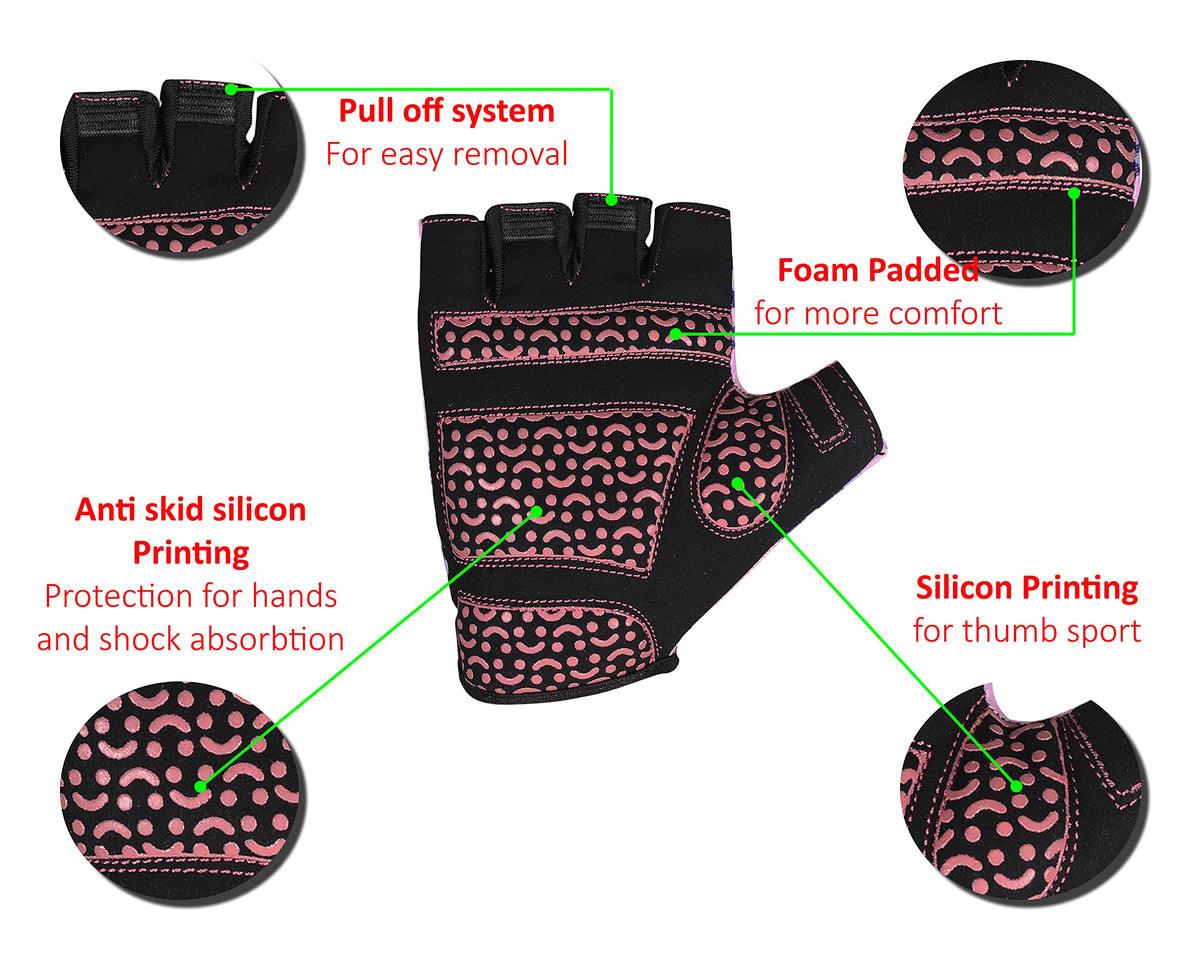 3S Sports Kids Boy's Girl's Cycling Gloves Mountain Bike Half Finger Bicycle Padded Glove Sportswear Mittens For Road Riding Biking & Outdoor Sports