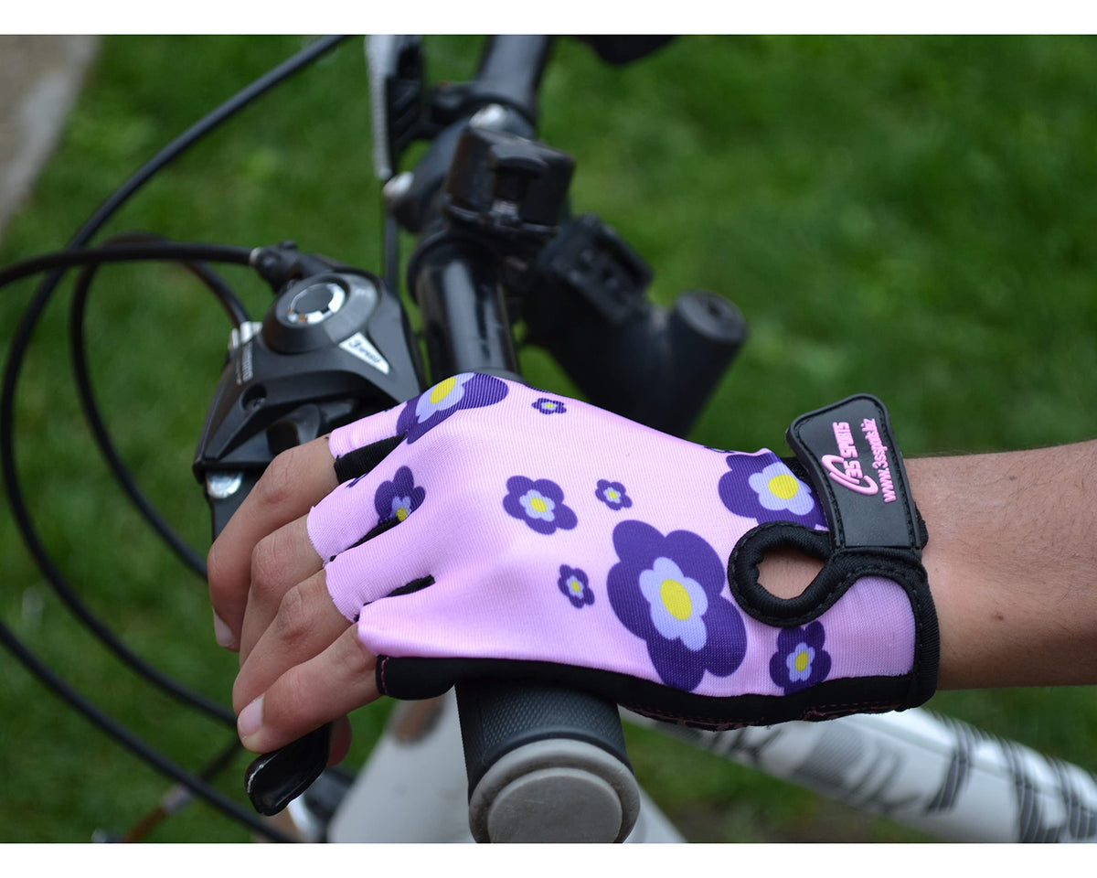3S Sports Kids Boy's Girl's Cycling Gloves Mountain Bike Half Finger Bicycle Padded Glove Sportswear Mittens For Road Riding Biking & Outdoor Sports