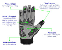 3S Sports Men’s Cycling Gloves Motorbike Full Fingers Windproof Gel Padded Touch Screen MTB Winter Glove For Motorcycle Biking Driving Camping Running Hiking Hunting Outdoor Sports