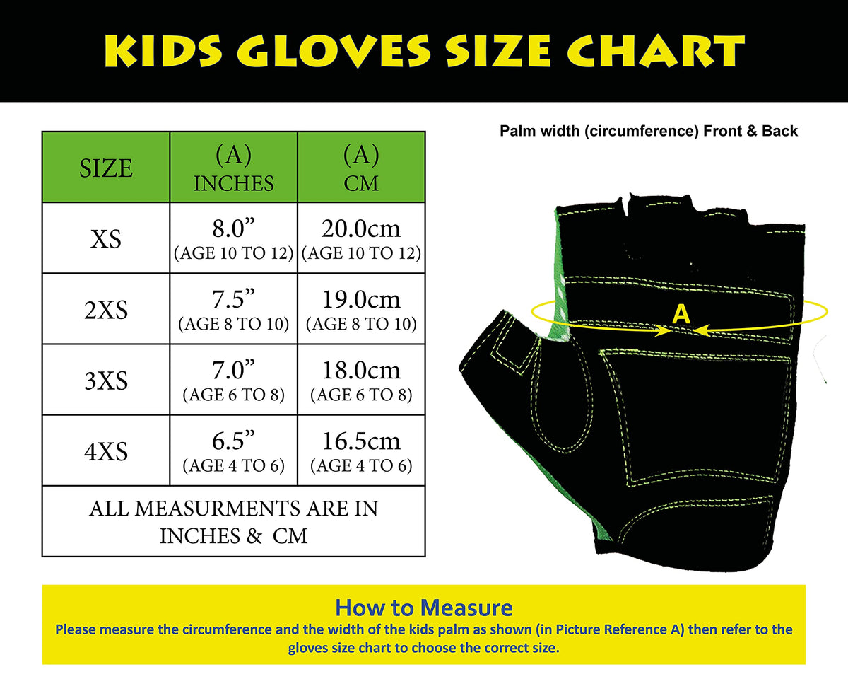 3S Sports Children's Boy's Girl's Cycling Gloves Kids Padded Half Finger Glove Racing Bicycle BMX MTB Bike Sports Mitten