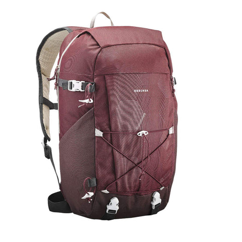 Quechua NH100 Natural Hiking Rucksack 30 Litres Black (Bordeaux)