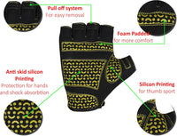 3S Sports Kids Padded Cycling Gloves Half Finger Mountain Bike Road MTB Biker Glove Cycle Bicycle BMX Riding Sports Outdoor Activities Sportswear Mitten for Boys and Girls