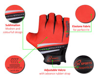 3S Sports Kids Cycling Half Finger Gloves Bicycle Mountain Bike Riding Outdoor Sports Short Fingers Glove Camping Hiking Climbing Mittens For Boys & Girls