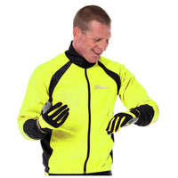 3S SPORTS Men's Cycling Jacket Windproof Waterproof Wind Stopper Fleece Thermal Long Sleeve Winter Jackets Windproof Bike Coat For Running Biking Hiking Riding Outdoor Sports
