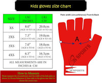3S Sports Kids Padded Cycling Gloves Half Finger Mountain Bike Road MTB Biker Glove Cycle Bicycle BMX Riding Sports Outdoor Activities Sportswear Mitten for Boys and Girls