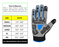3S Sports Men’s Cycling Gloves Motorbike Full Fingers Windproof Gel Padded Touch Screen MTB Winter Glove For Motorcycle Biking Driving Camping Running Hiking Hunting Outdoor Sports