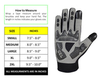 3S Sports Men’s Cycling Gloves Motorbike Full Fingers Windproof Gel Padded Touch Screen MTB Winter Glove For Motorcycle Biking Driving Camping Running Hiking Hunting Outdoor Sports