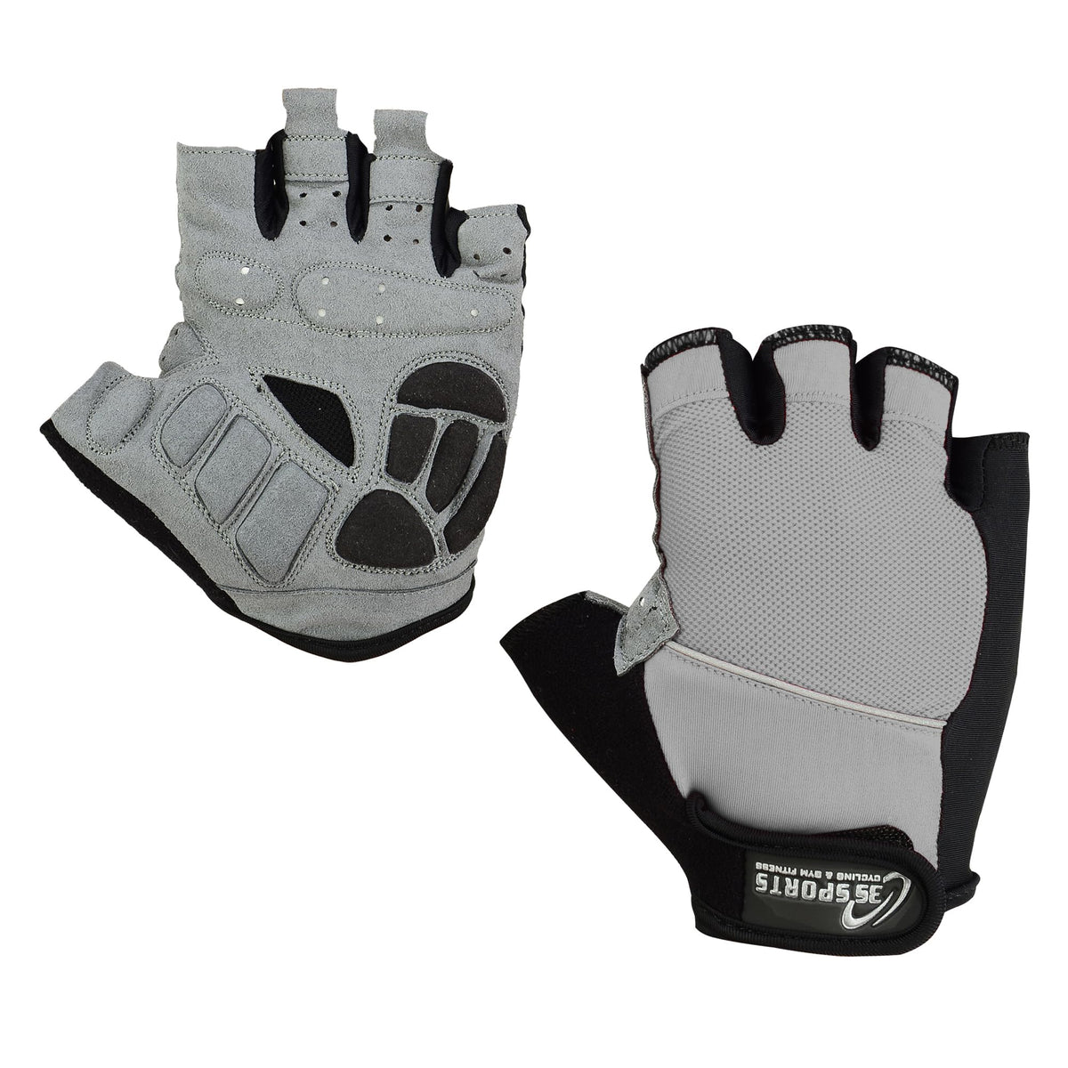 3S SPORTS Men's Cycling Gloves Half Finger Bicycle Gel Padded Fingerless Cycle MTB Bike Gloves