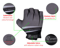 3S Sports Kids Cycling Half Finger Gloves Bicycle Mountain Bike Riding Outdoor Sports Short Fingers Glove Camping Hiking Climbing Mittens For Boys & Girls