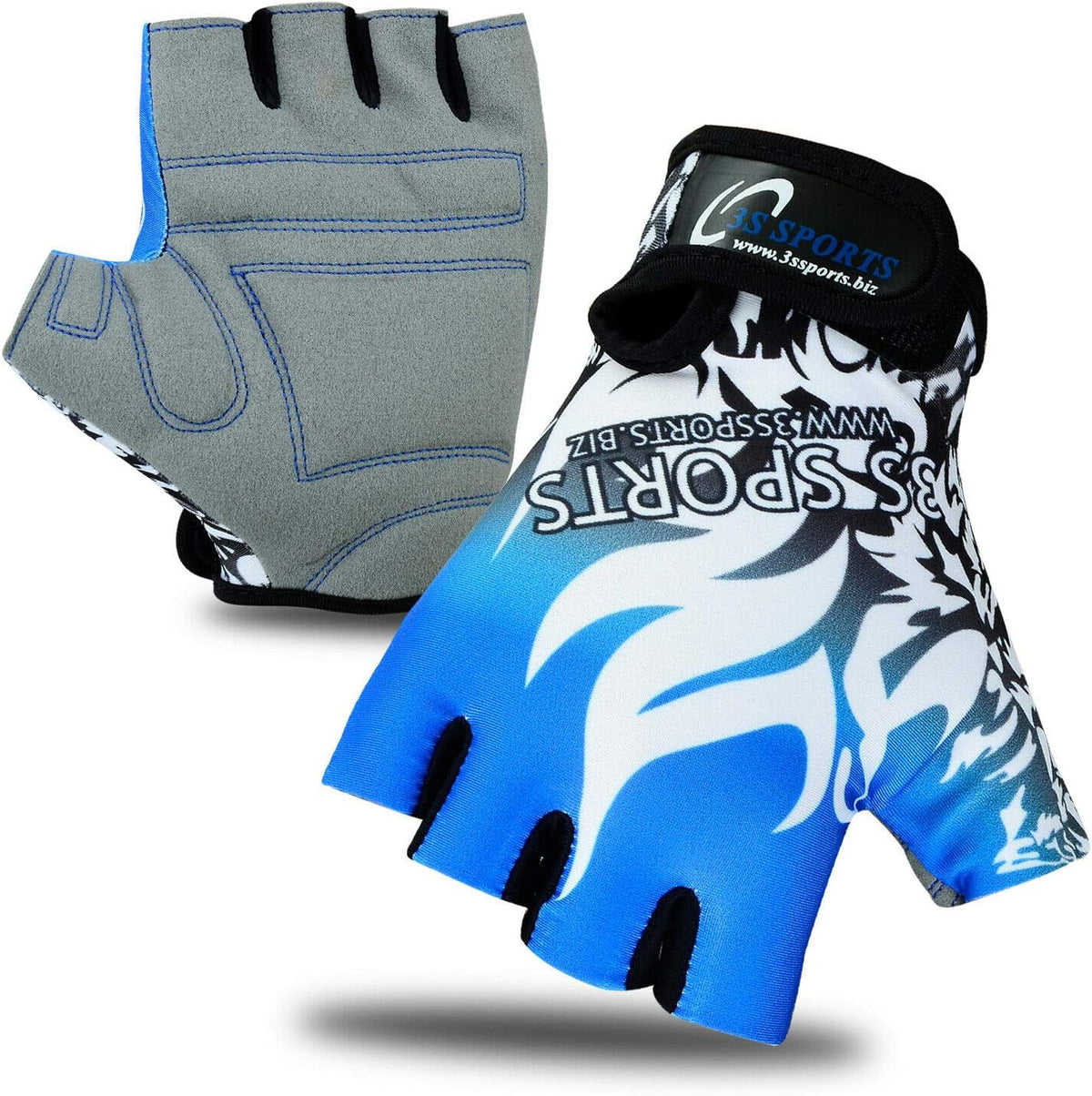 3S Sports CHILDREN KIDS BOYS GIRLS CYCLING PADDED GLOVES BMX BIKE CYCLE BICYCLE GLOVES