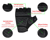 3S Sports Kids Cycling Half Finger Gloves Bicycle Mountain Bike Riding Outdoor Sports Short Fingers Glove Camping Hiking Climbing Mittens For Boys & Girls