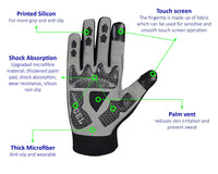3S Sports Men’s Cycling Gloves Motorbike Full Fingers Windproof Gel Padded Touch Screen MTB Winter Glove For Motorcycle Biking Driving Camping Running Hiking Hunting Outdoor Sports