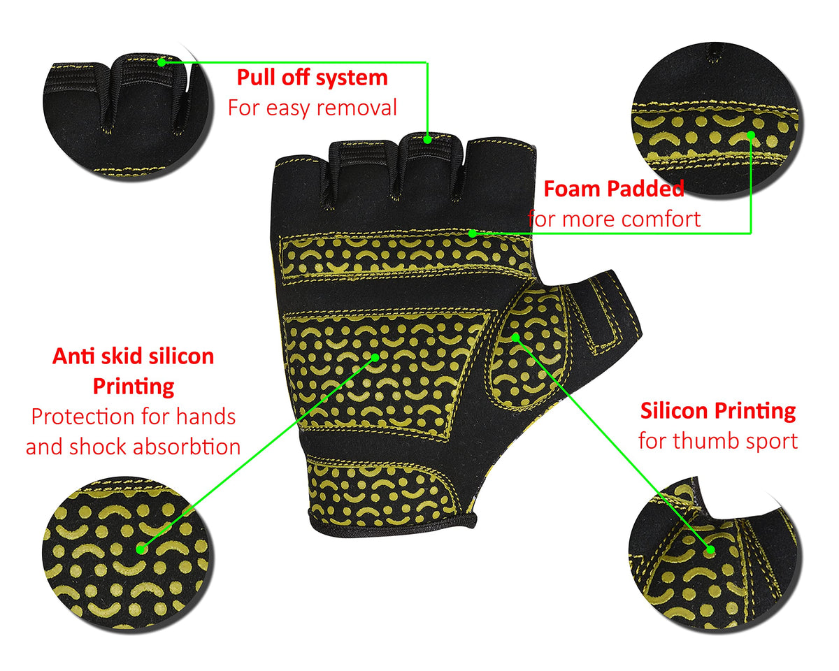 3S Sports Unisex Kids Cycling Gloves Boy's Girl's Half Finger Padded Glove For Biking Hiking Camping & Outdoor Sports