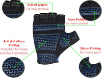 3S Sports Kids Padded Cycling Gloves Half Finger Mountain Bike Road MTB Biker Glove Cycle Bicycle BMX Riding Sports Outdoor Activities Sportswear Mitten for Boys and Girls