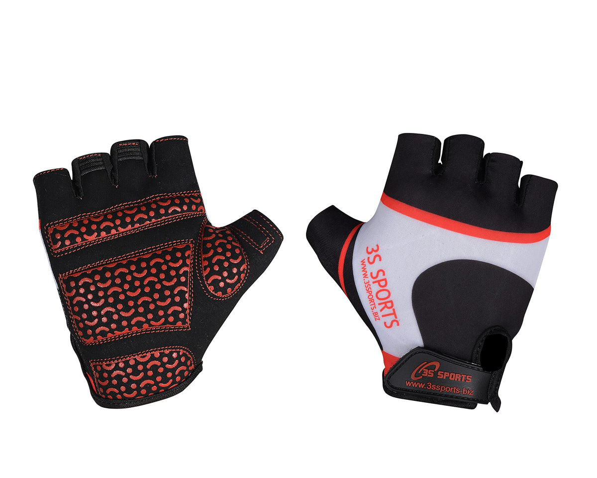 3S Sports Children's Girl's Boy's Padded Cycling Gloves Half Fingers Sportswear Glove for Bicycle Skating Skateboard Road Mountain Biking