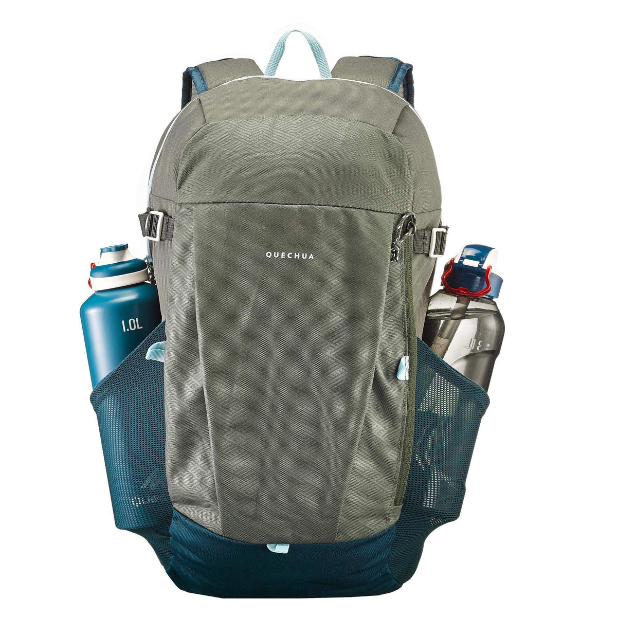 QUECHUA DURABLE 20L WATER REPELLENT BACKPACK KHAKI